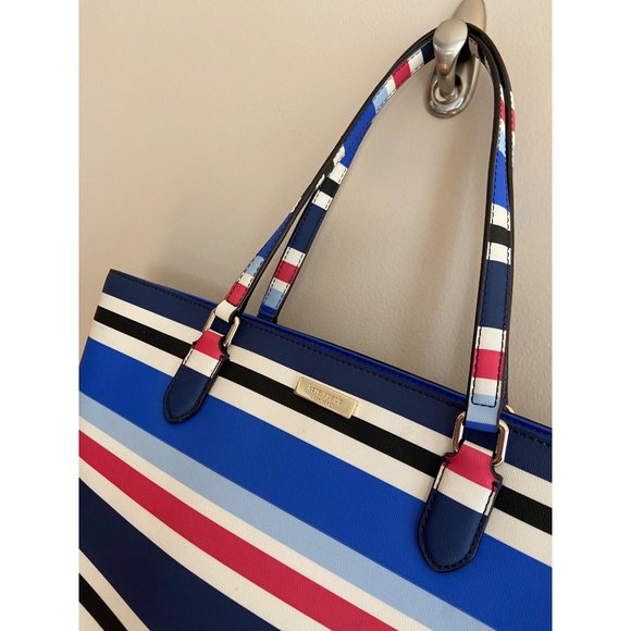 Kate Spade Laurel Way Nautical Summer Striped Tote Used once - Picture 4 of 13